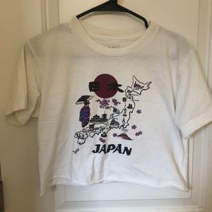 john galt white T-shirt with japan design